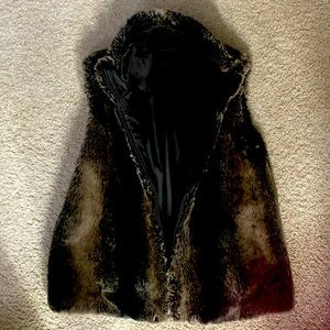 Kirsten Blake reversible fur vest in brown